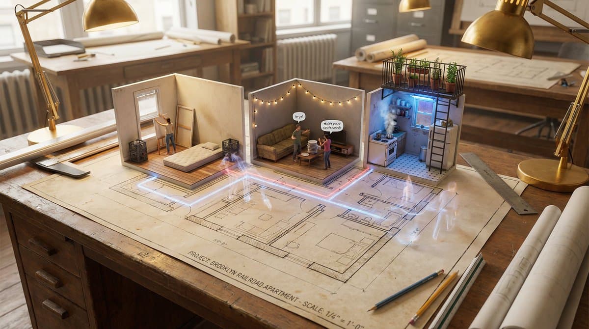 Architectural Floor Plan as Miniature World — example 3