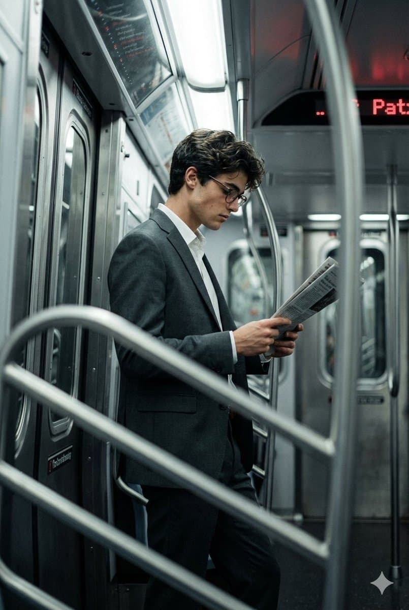 Cinematic Urban Commute Fashion Editorial — example 1