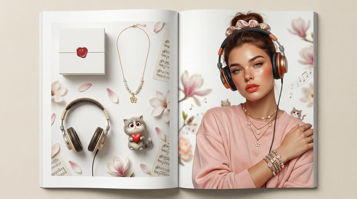 Customizable Valentine's Day Magazine Spread — example 1