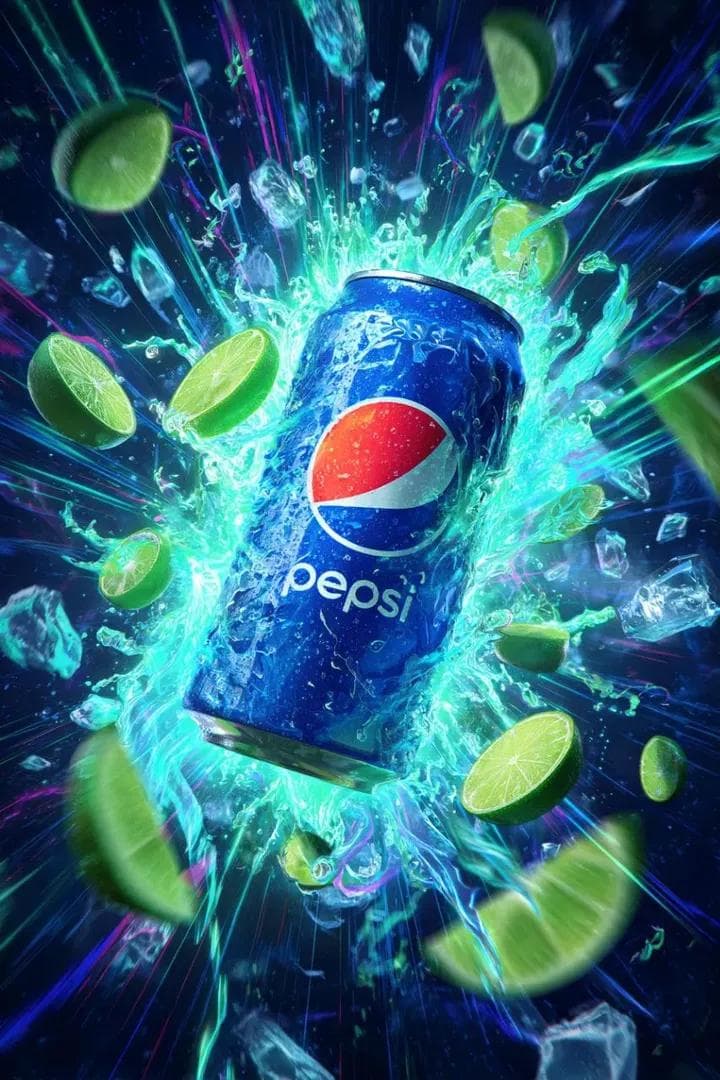 Cinematic Cola Can Explosion Advertisement Prompt — example 1