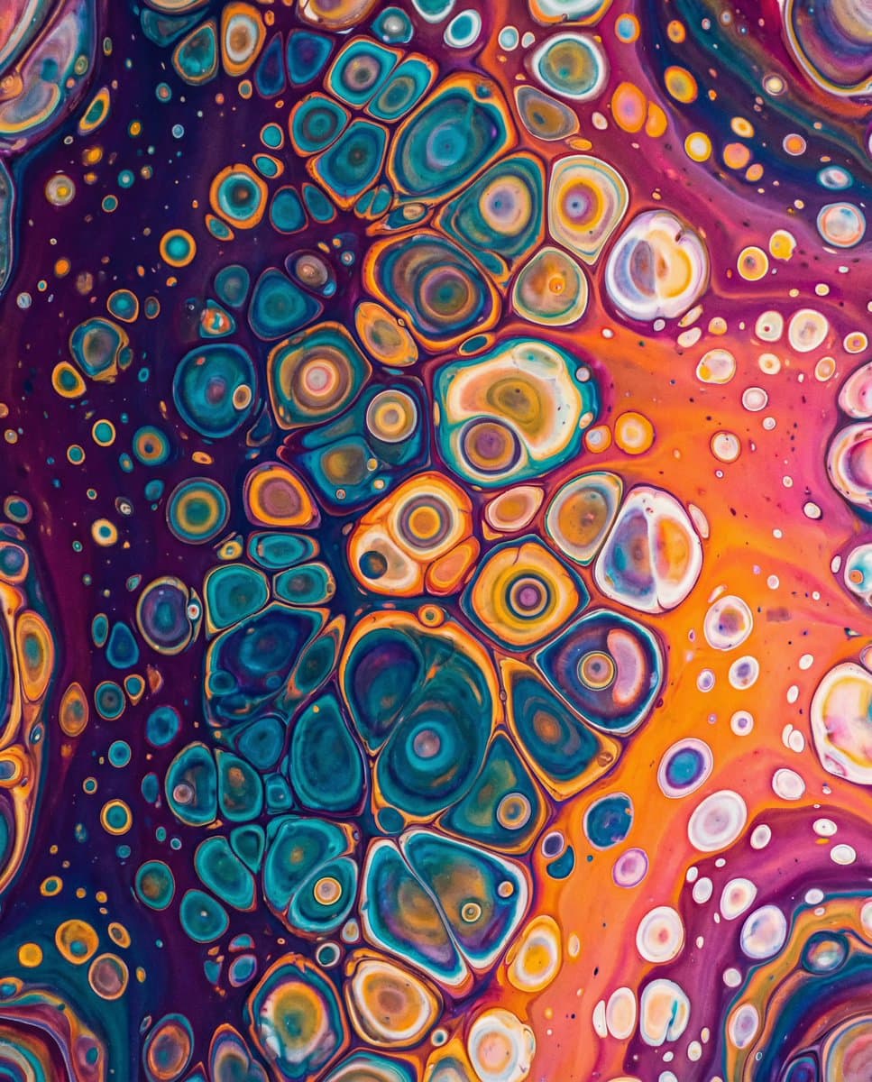 Vibrant Abstract Fluid Art Pour
