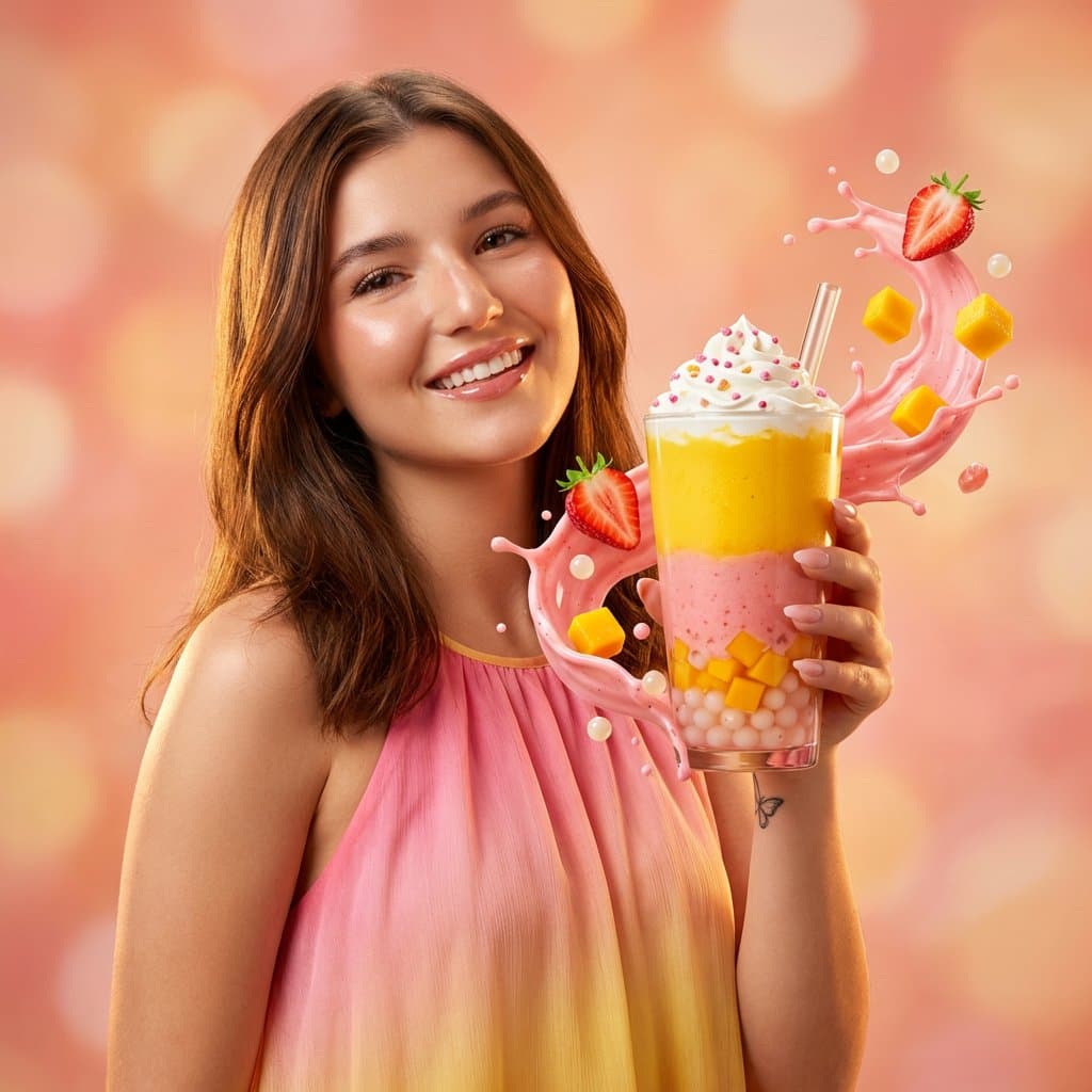 Commercial Beverage Ad for Layered Smoothie — example 1