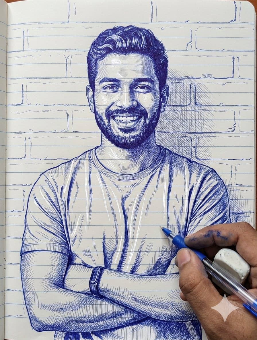 Photo-Style Line Drawing Sketch Prompt — example 2
