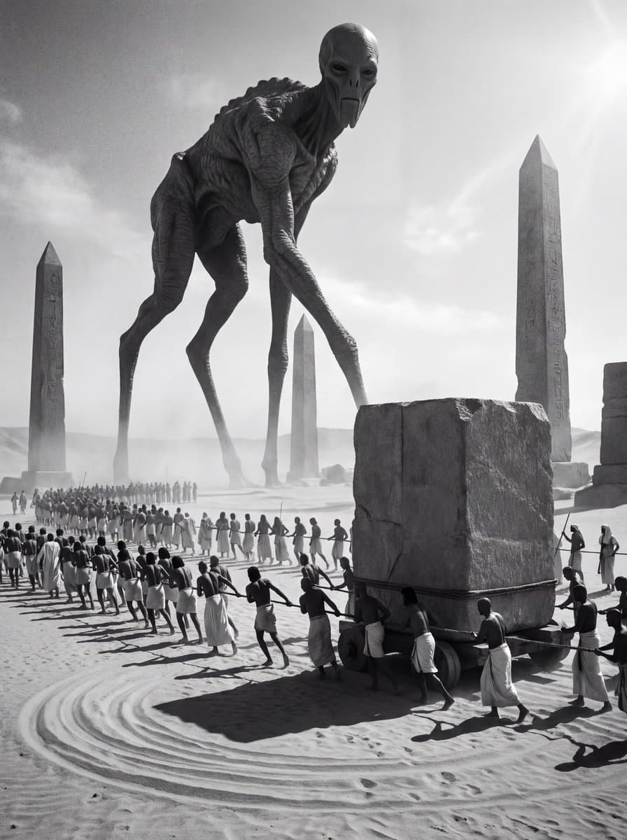 Ancient Egyptian Ritual with Alien Entity Prompt