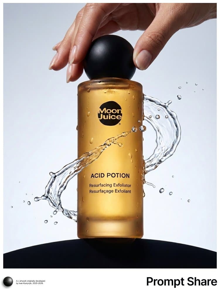 Cosmetic Product Shot with Water Splash — example 1