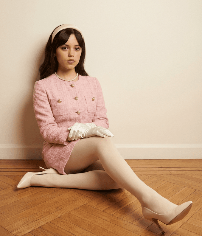 Structured Fashion Portrait with Precise Pose and Outfit Details — example 1