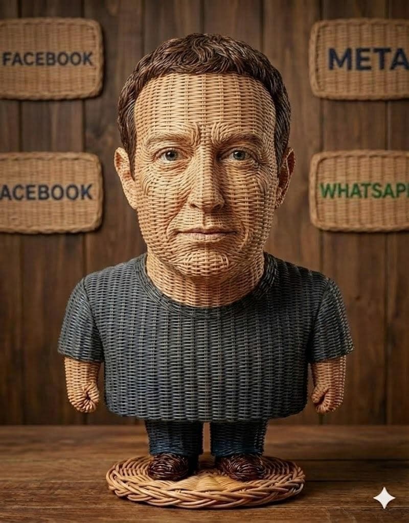 Stylized Wicker Caricature Figurine — example 3