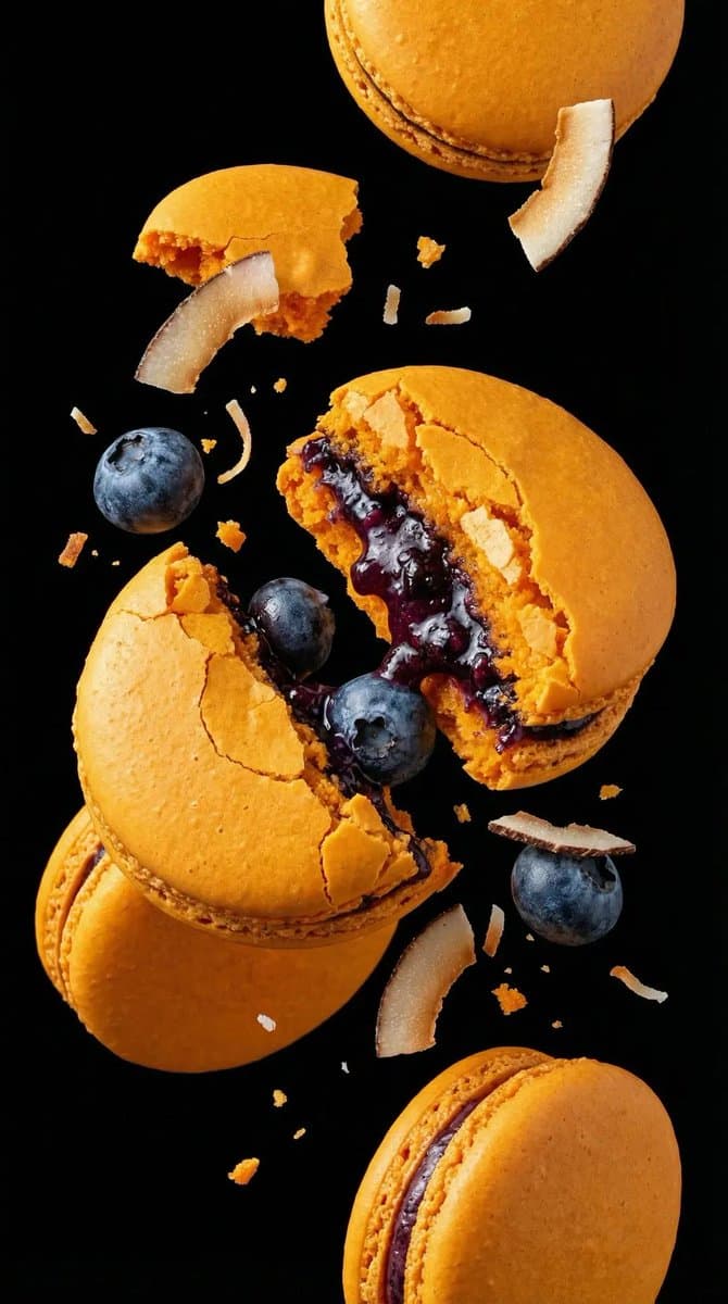 Luxury Floating Macarons Ad — example 3