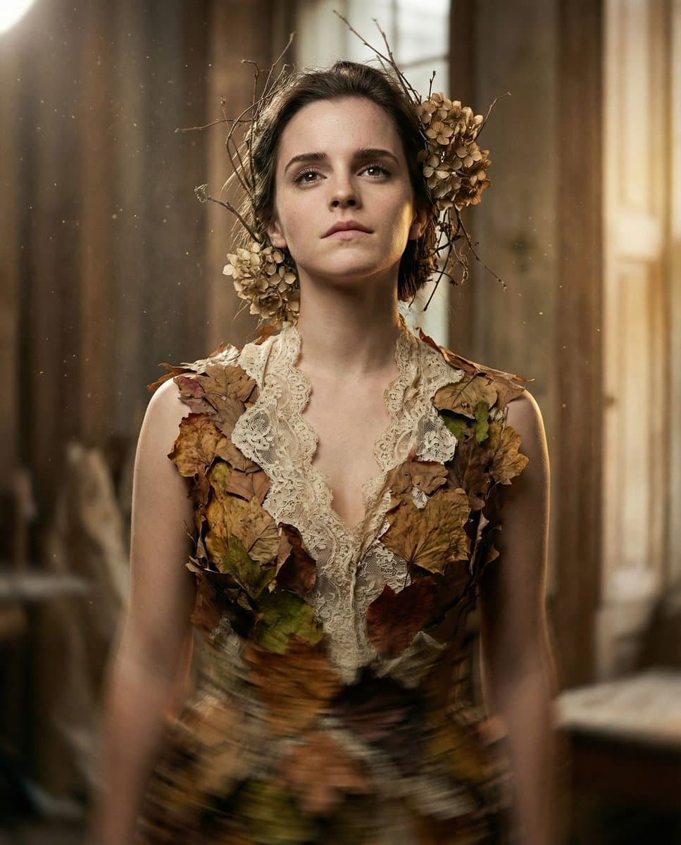 Surreal Editorial Fashion Portrait (Emma Watson) — example 2