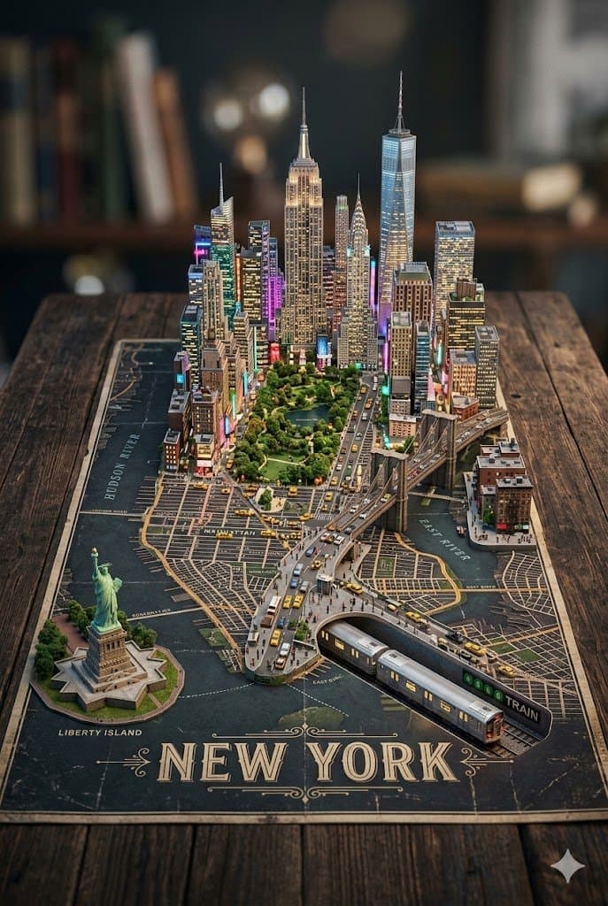3D Miniature New York City Diorama — example 1