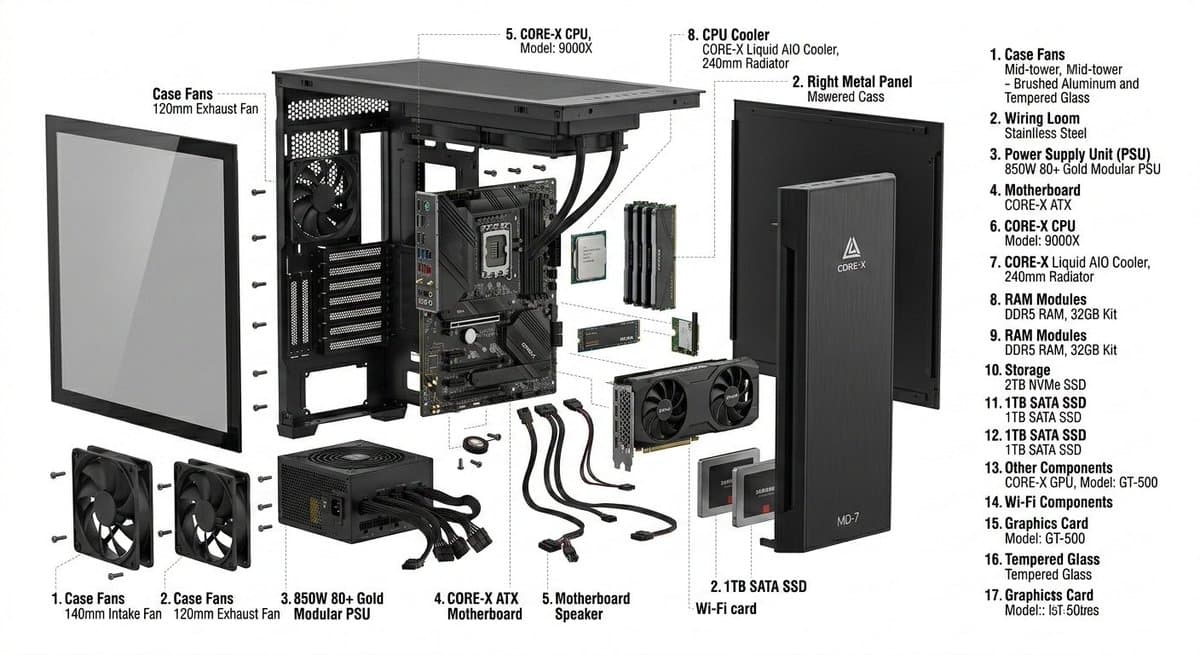 Exploded View Product Design Diagram Prompt — example 4