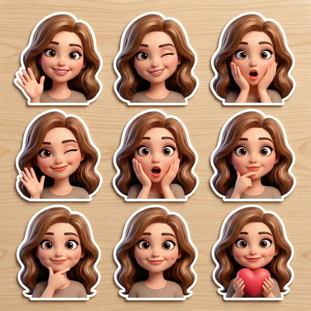 Pixar-Style Avatar Stickers with Identity Lock — example 1