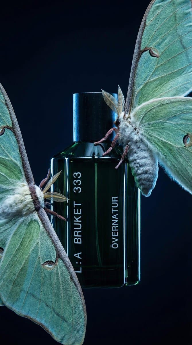 Luxury Perfume Bottle in Mystical Forest Product Shot — example 1