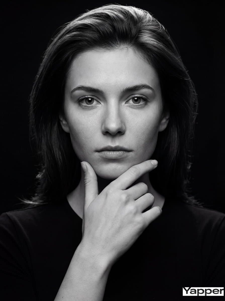 Fine-Art Cinematic Monochrome Portrait (Thinker Pose) — example 1