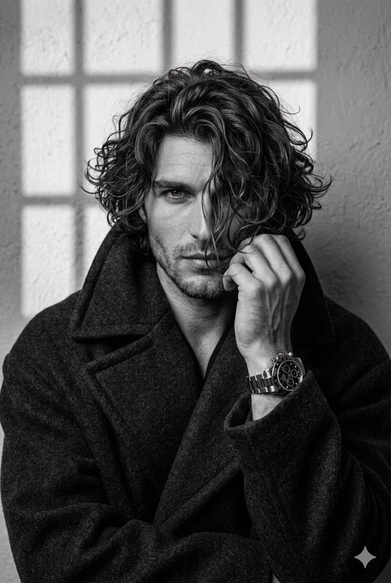 Black and White Aesthetic Close-up Portrait — example 1