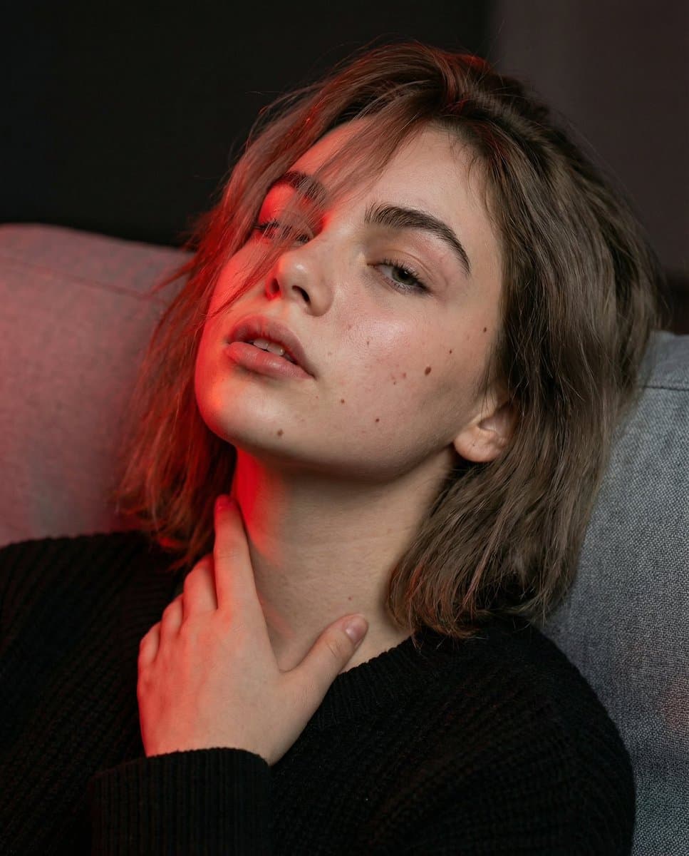 Cinematic Portrait with Identity Lock and Red Lighting — example 1