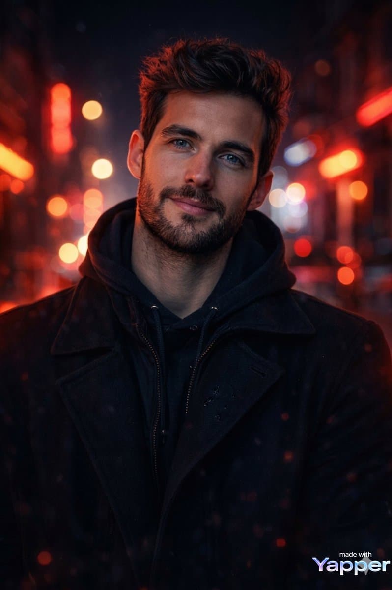 Cinematic Portrait Prompt with Neon Lighting — example 1