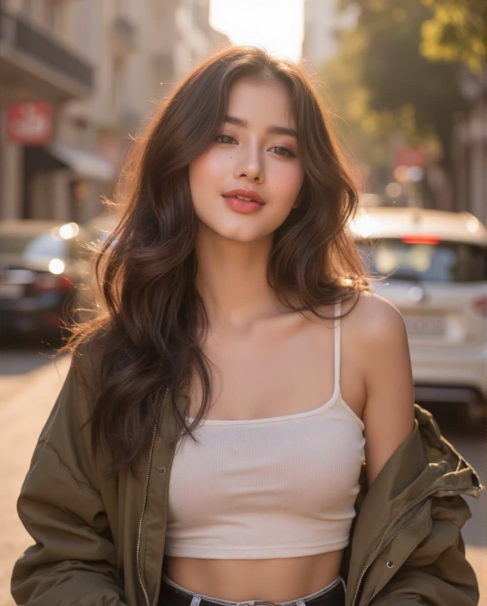 Ethereal Portrait with Playful Wink — example 1