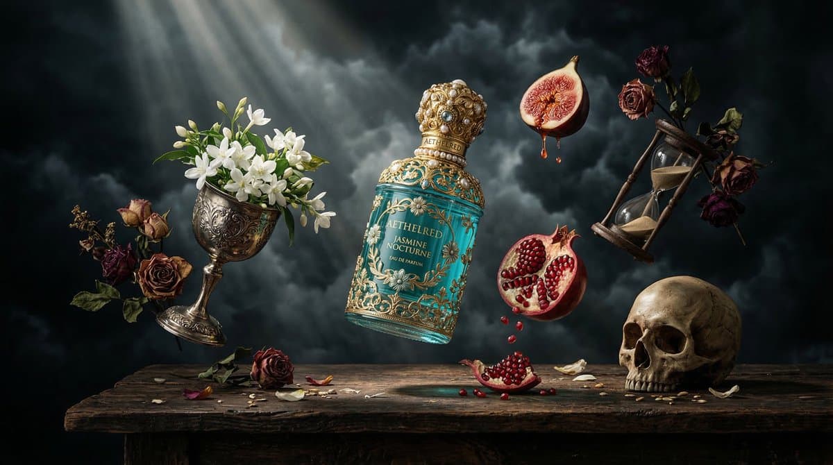 Surreal Baroque Perfume Ad Prompt — example 3