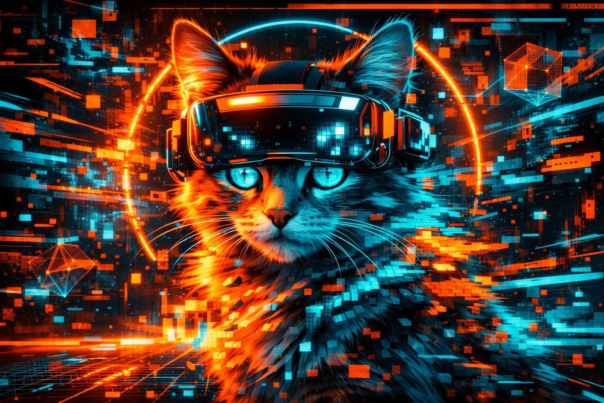 Cyber Cat Prompt Comparison — example 3