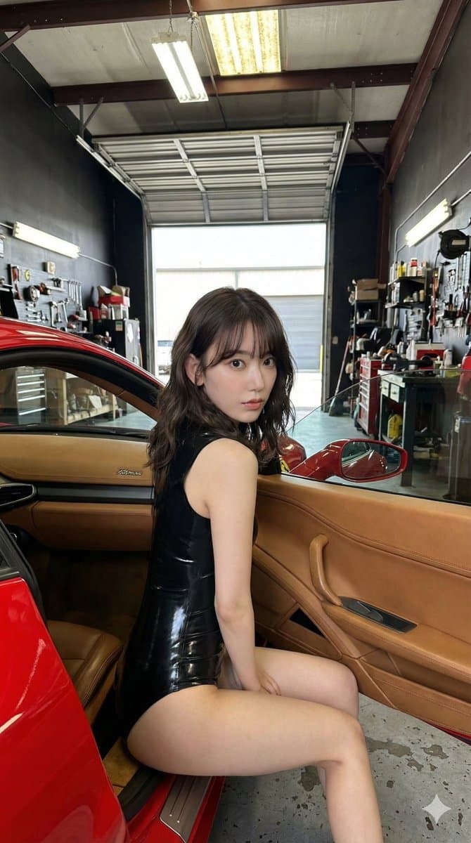 K-pop Idol Garage Photoshoot Prompt — example 1