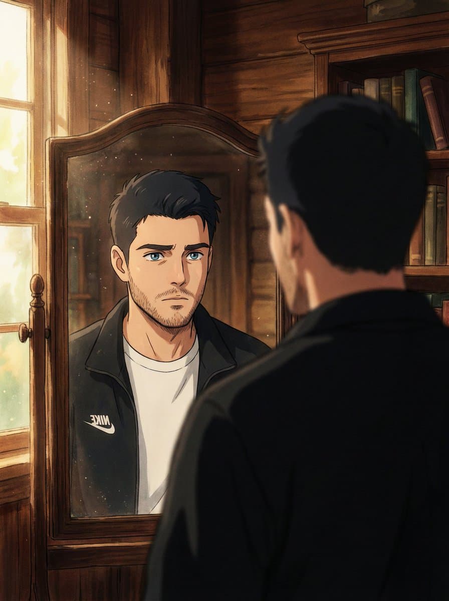 Cinematic Portrait Reflection with Ghibli Effect — example 1
