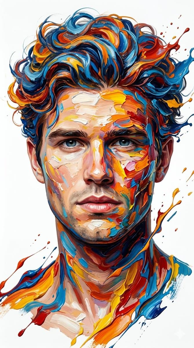 Hyper-Realistic Abstract Oil Portrait — example 1