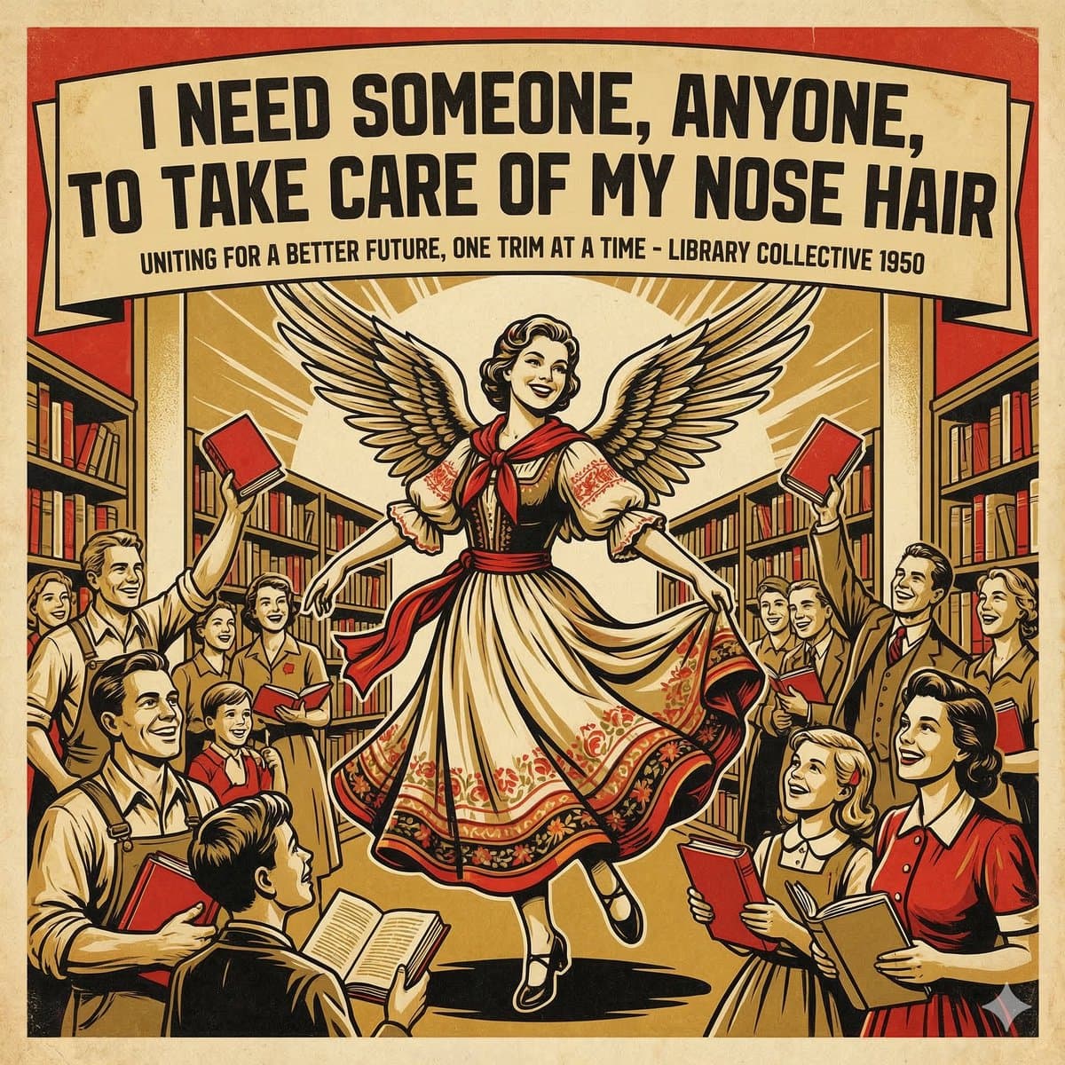 Propaganda Poster Style: Nose Hair Horror
