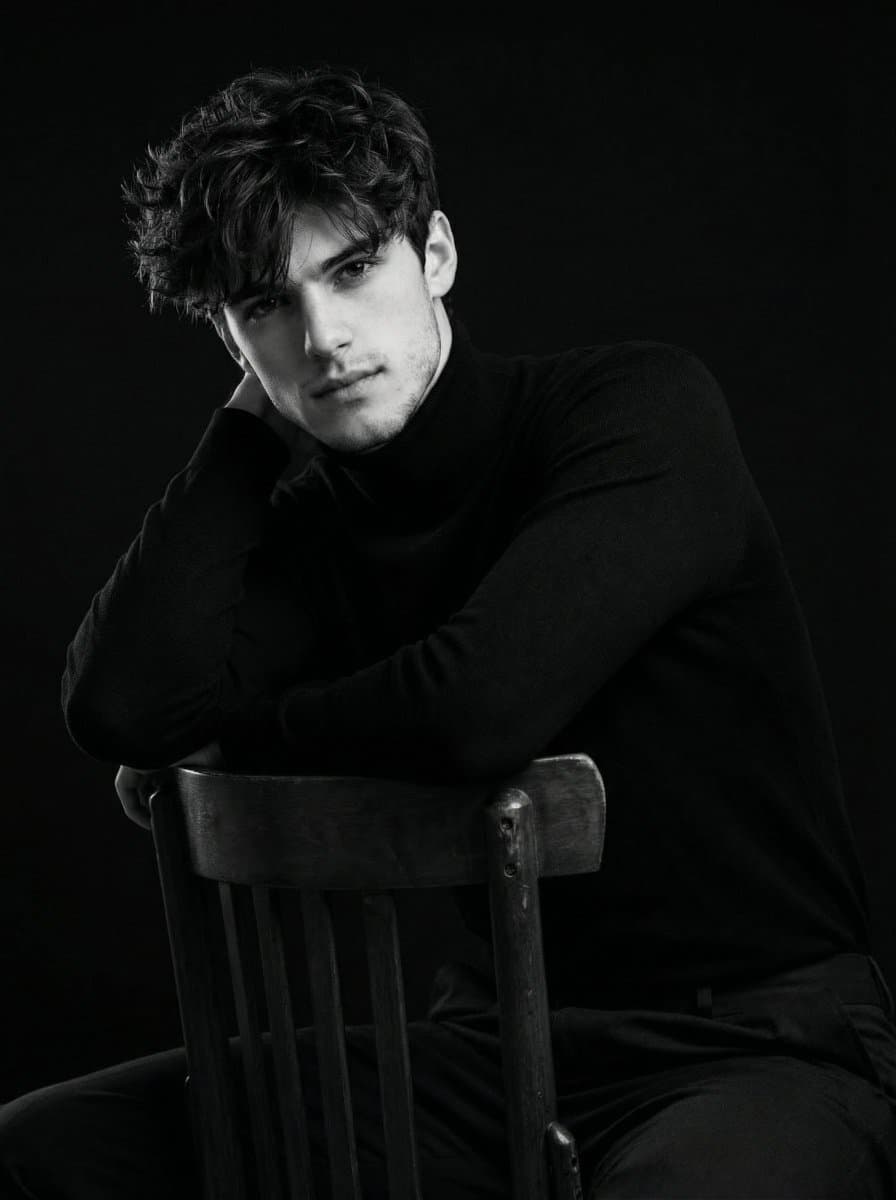 Ultra-Realistic Cinematic Black and White Portrait — example 1