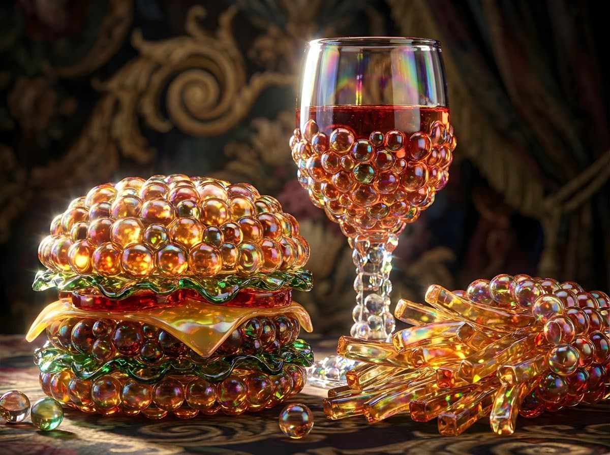 Bubbly Cheeseburger Still Life Prompt — example 1