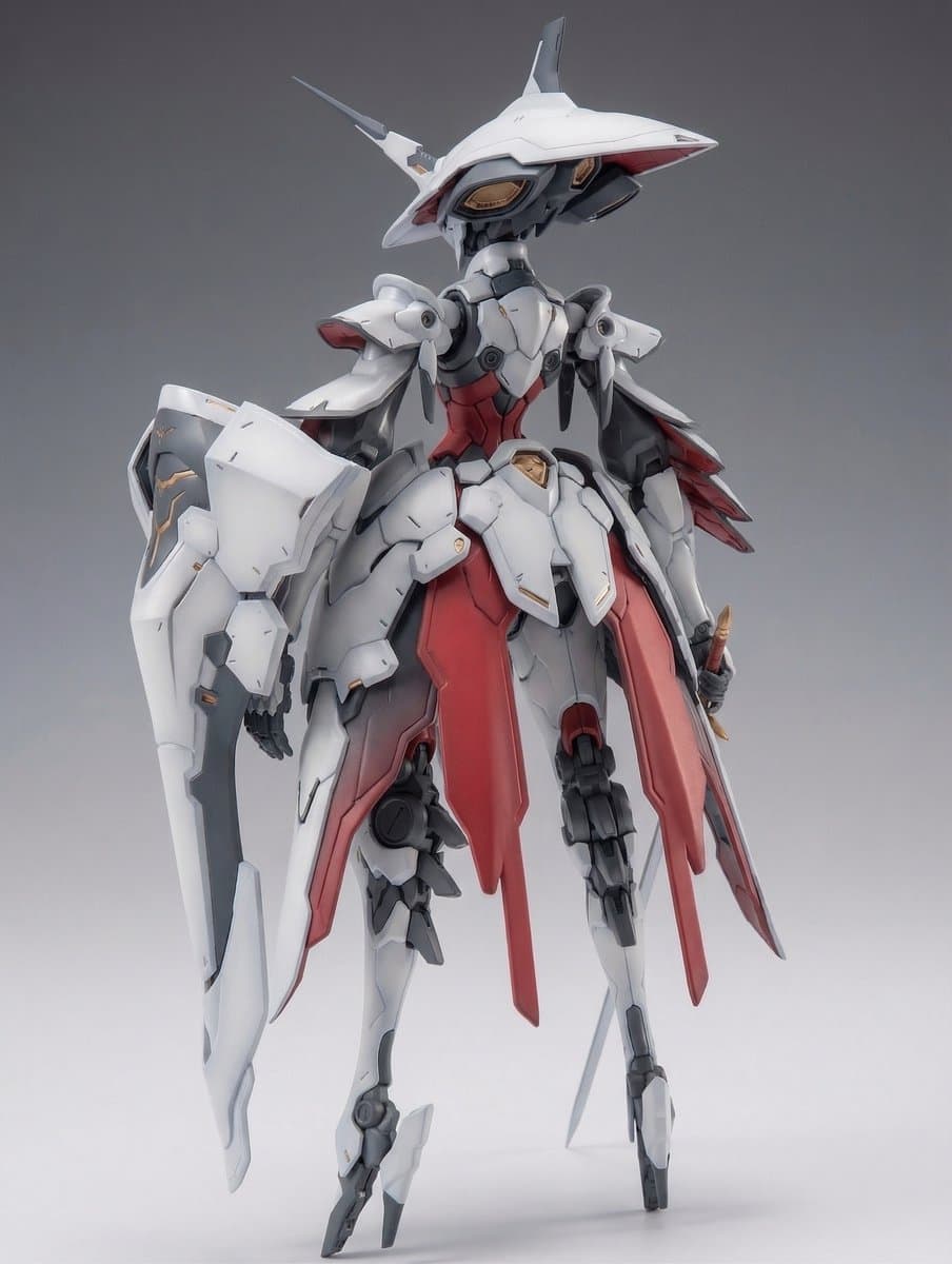 Full Armor Mecha Girl model kit concept prompt — example 2