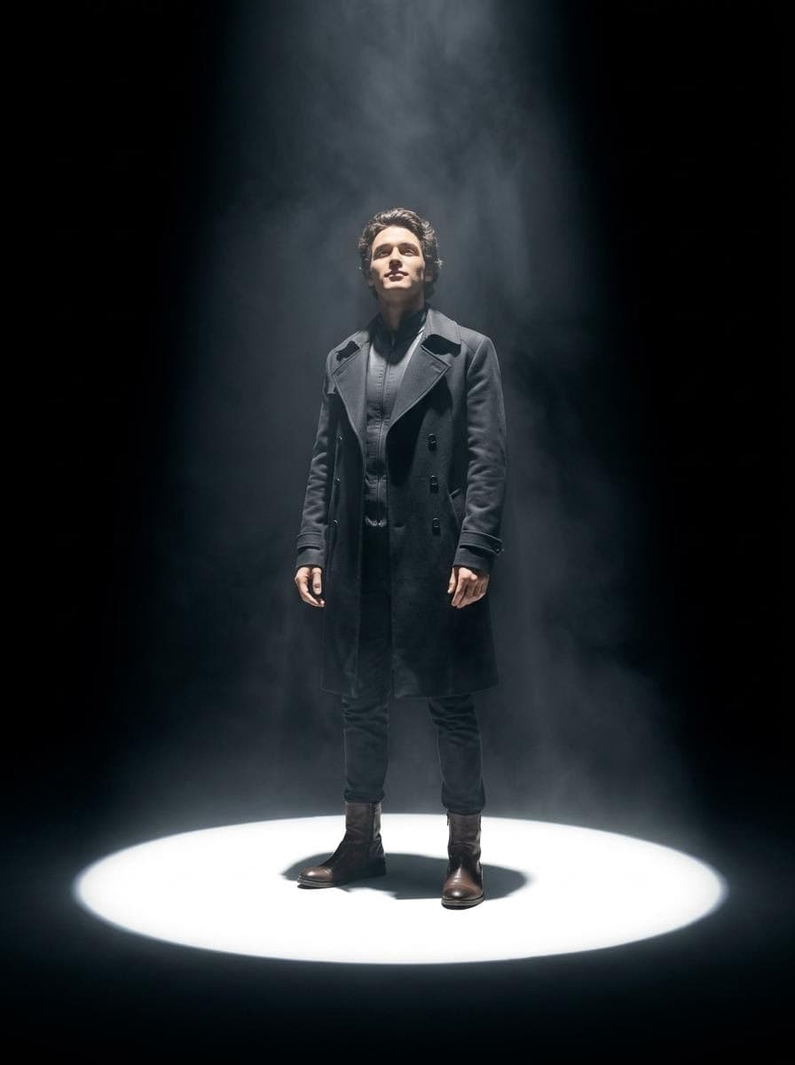 Dramatic Spotlight Portrait — example 1