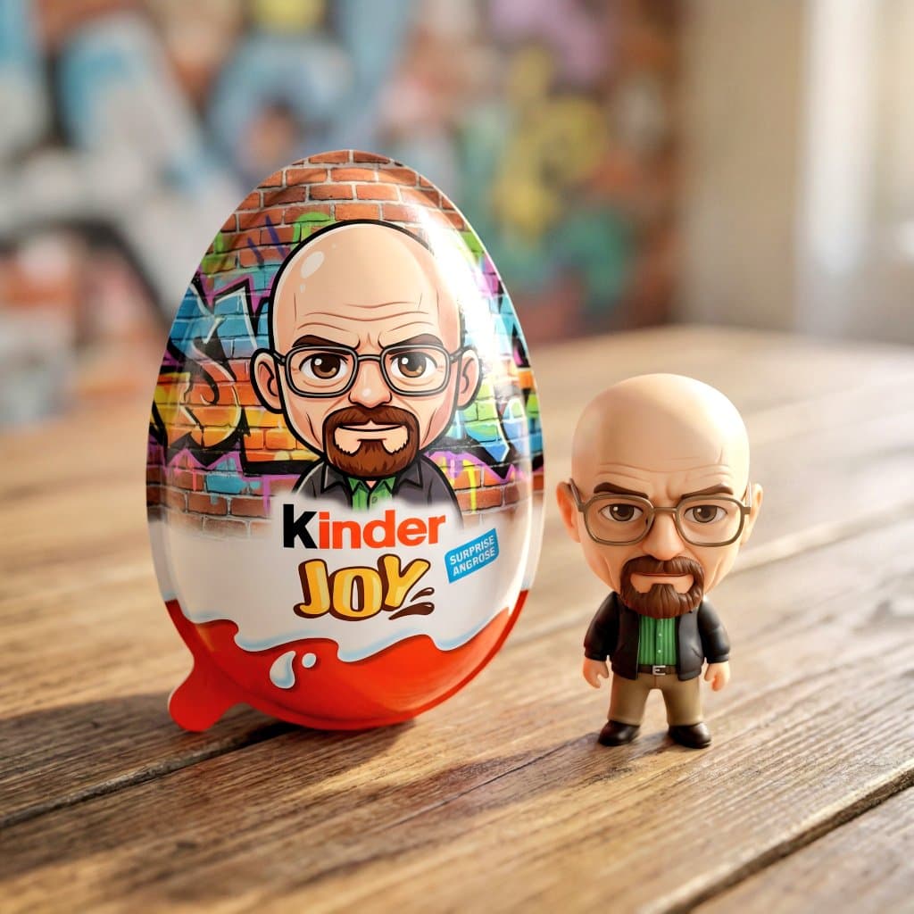 Hyper-realistic Product Photo of Kinder Joy Egg — example 1