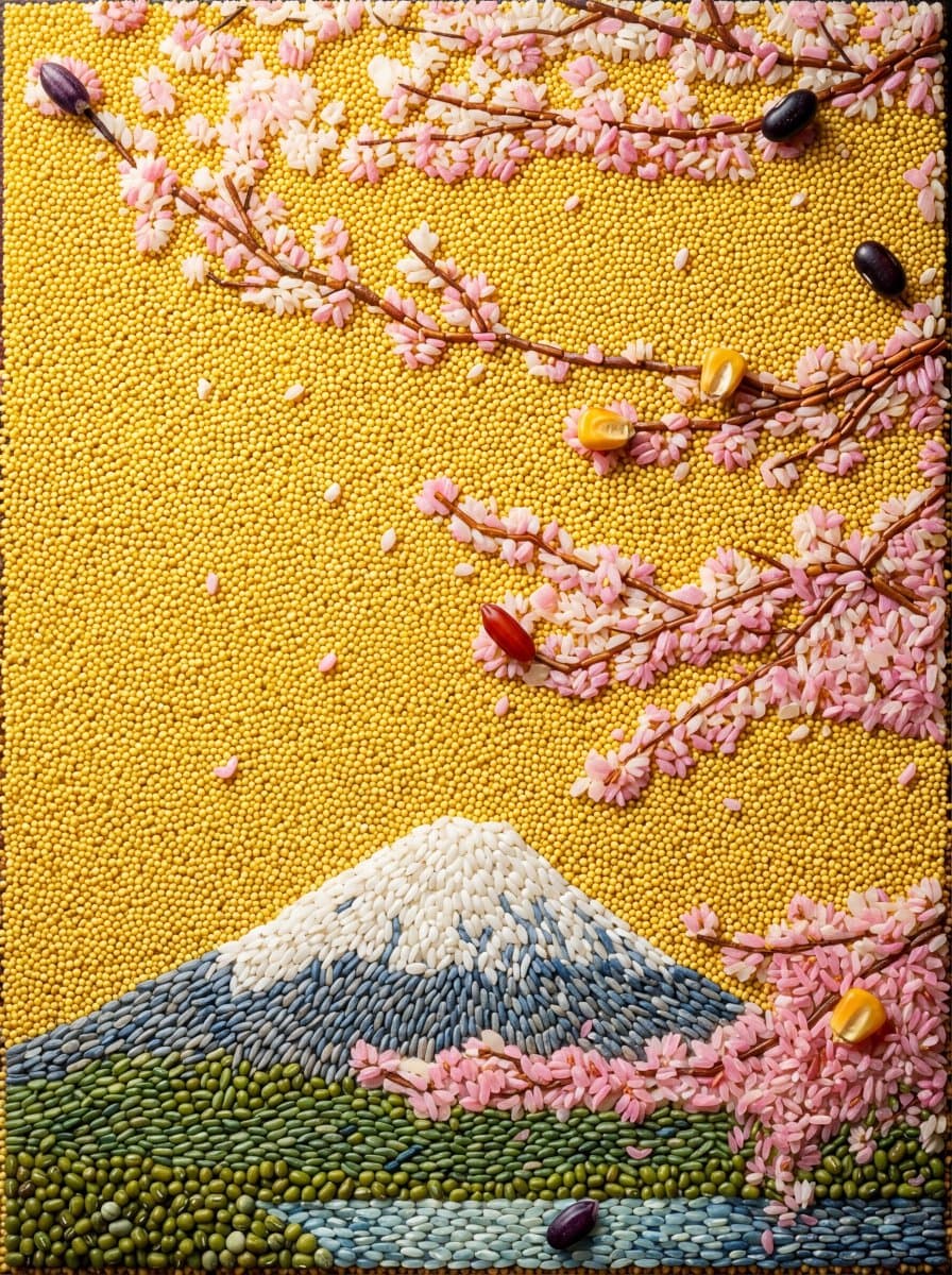 Maximalist Grain Art Prompt for Nano Banana 2 — example 2