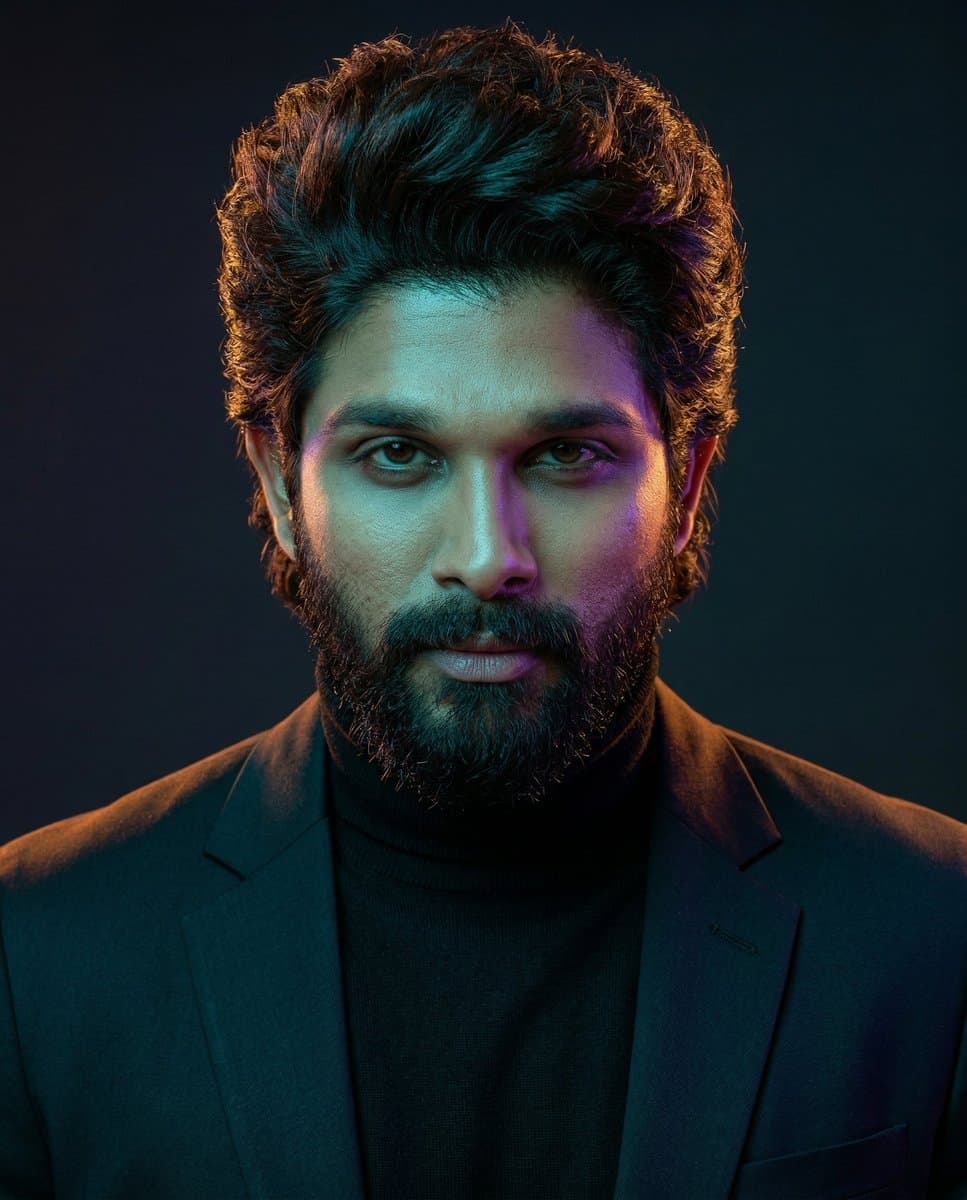 Cinematic Dual-Color Studio Portrait — example 1