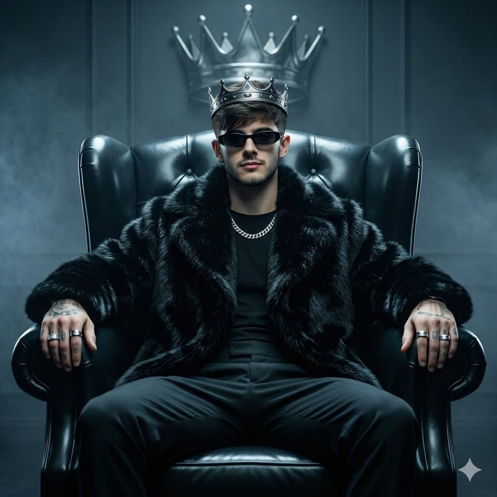 Luxury Fashion Throne Portrait — example 1