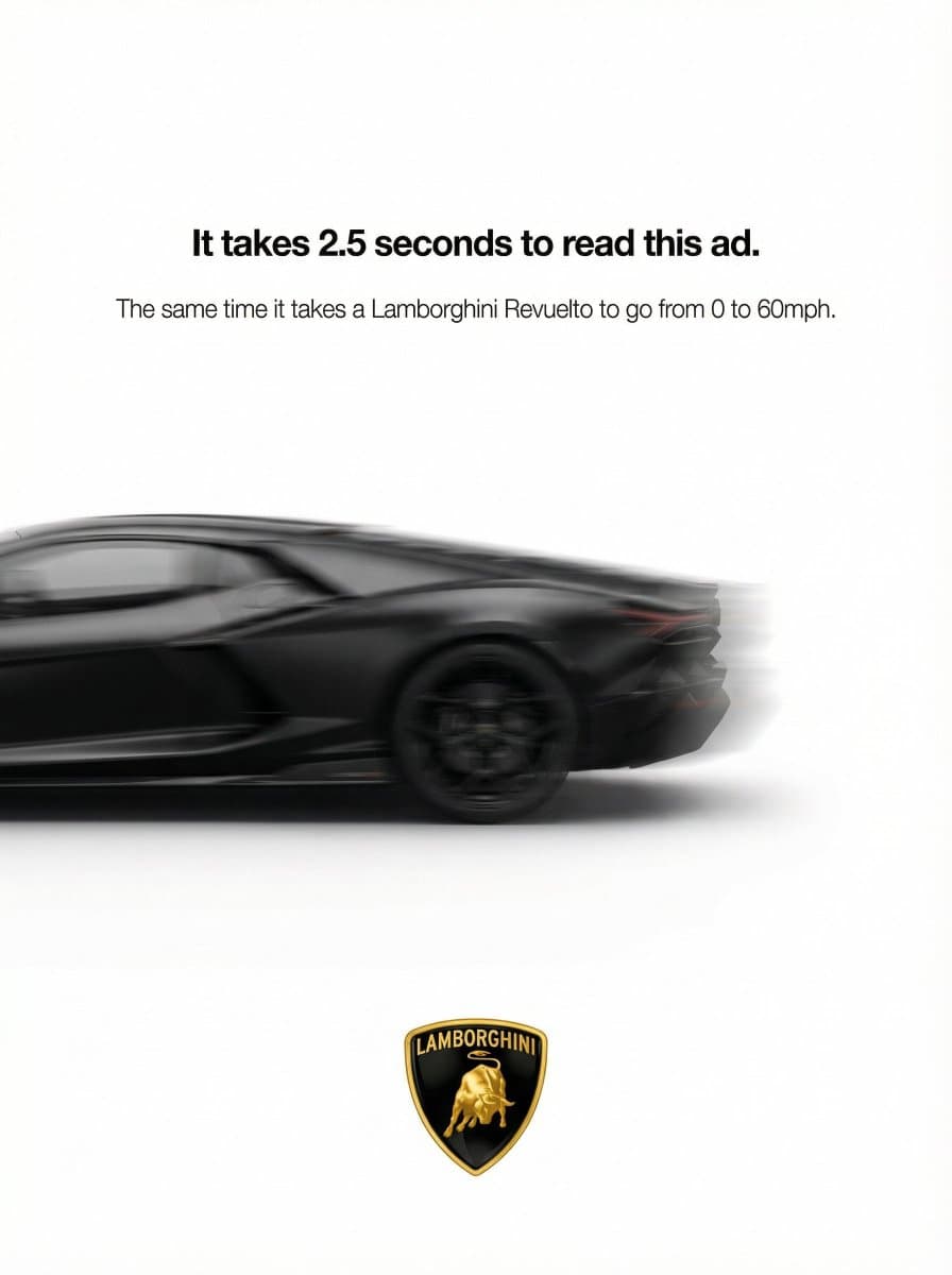 Turn photo into a Lamborghini ad — example 2