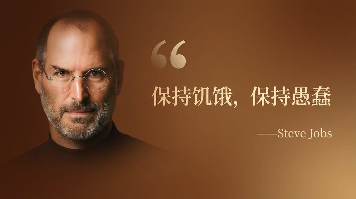 Wide quote card with portrait and Chinese/English customization — example 1