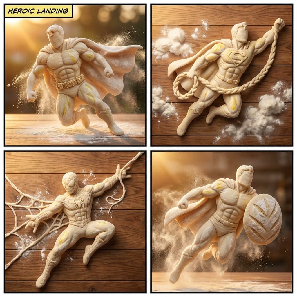 Bread Dough Superheroes — example 1