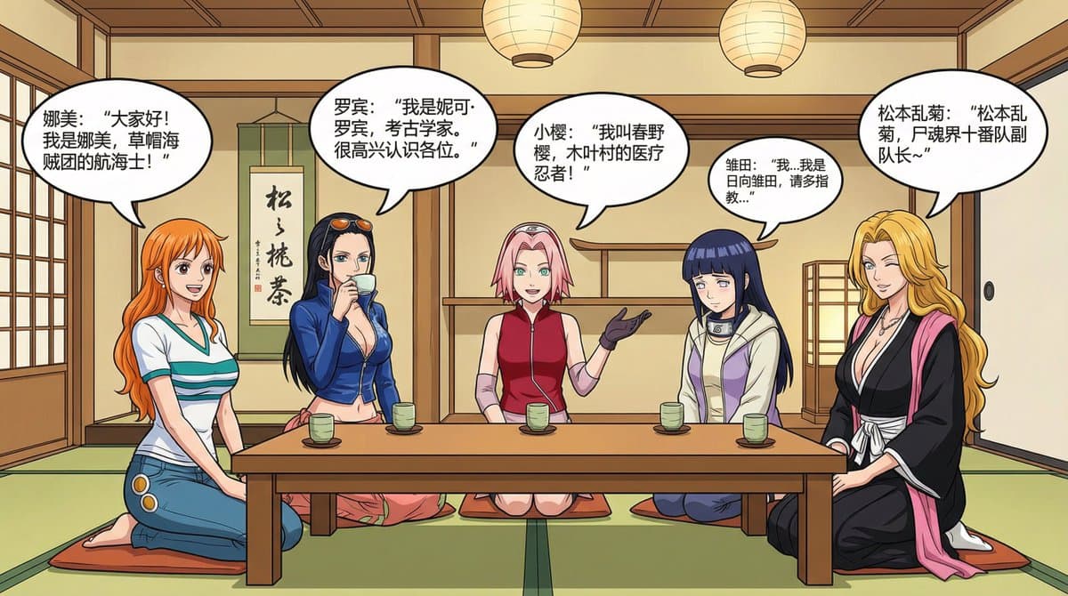 Anime female character compilation story in Chinese comic style — example 1