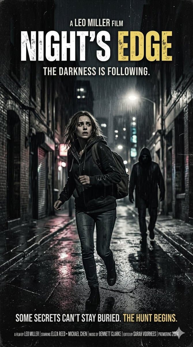 Neo-noir psychological thriller movie poster — example 1