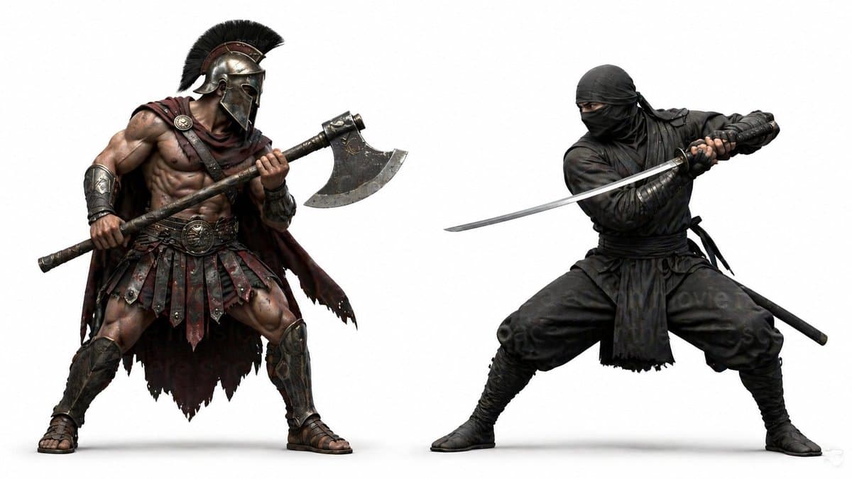 3D Gaming Character Battle Scene — example 1