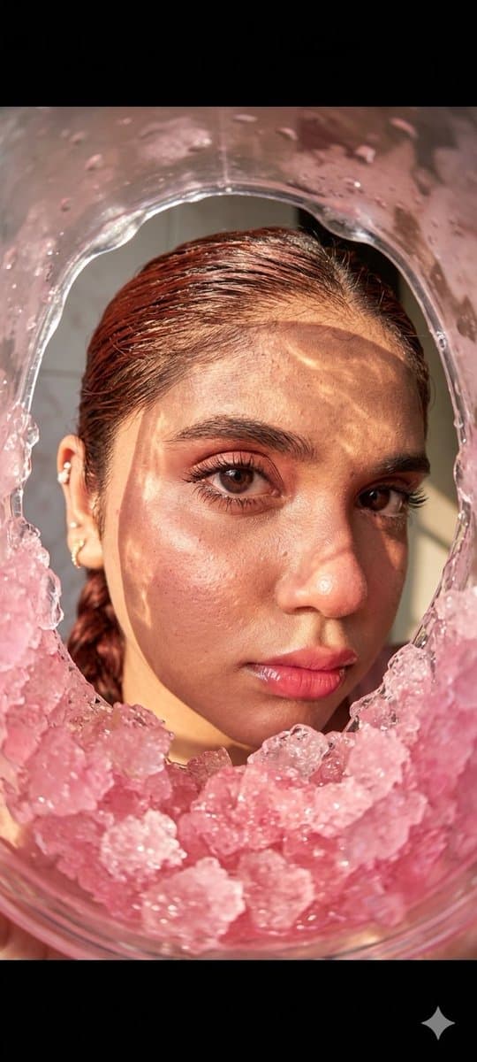 Fisheye Lens Slushy Ice Portrait — example 1
