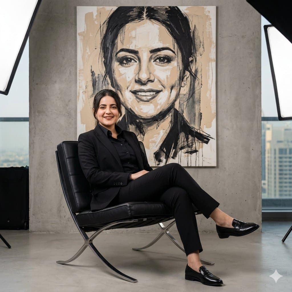 High Fashion Suit Editorial Portrait — example 1