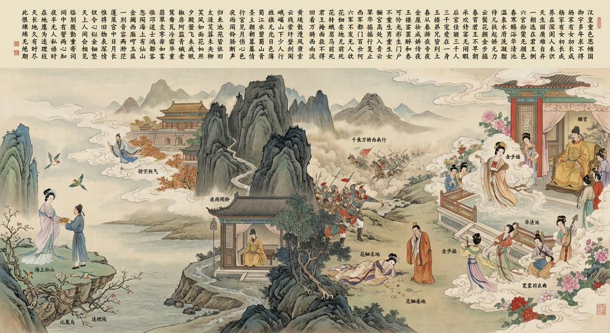 Illustration based on “Song of Everlasting Regret” — example 1