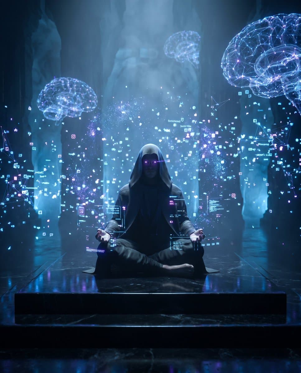 Cyber Spiritualism Digital Monk — example 1
