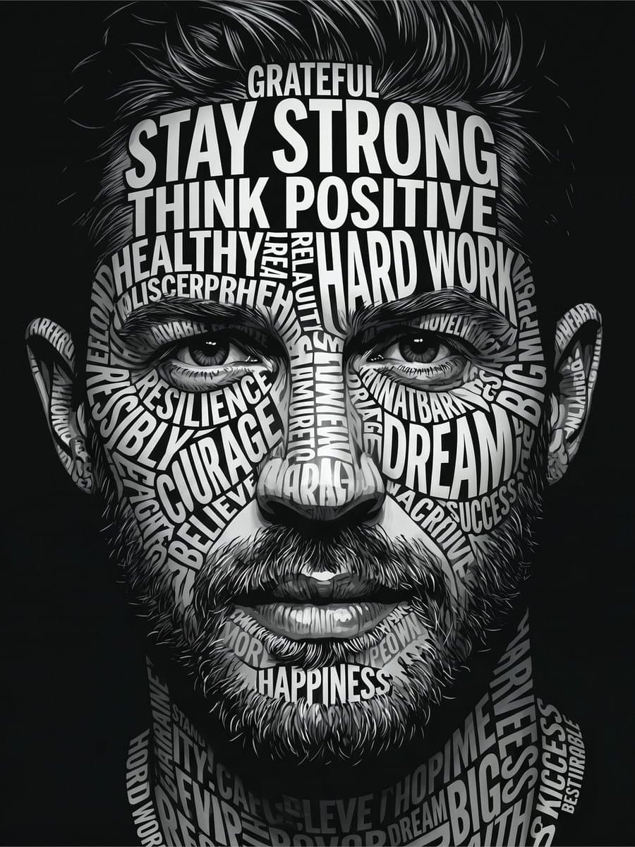 Motivational Word Portrait Art — example 1