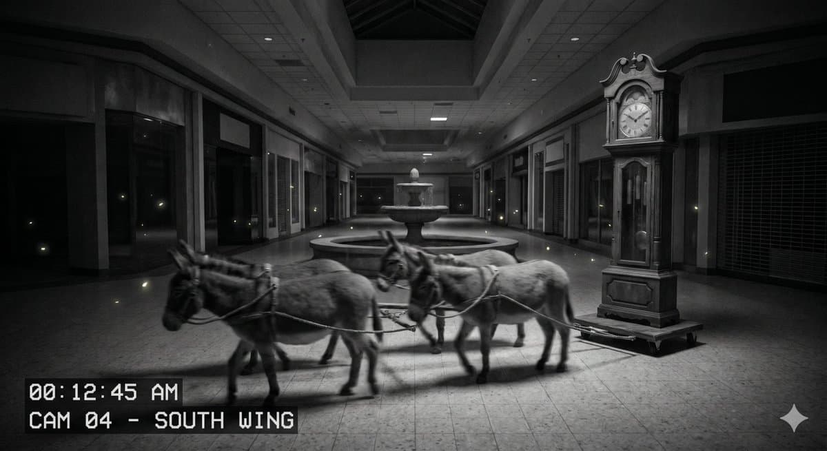 Nighttime CCTV Donkey Footage — example 1