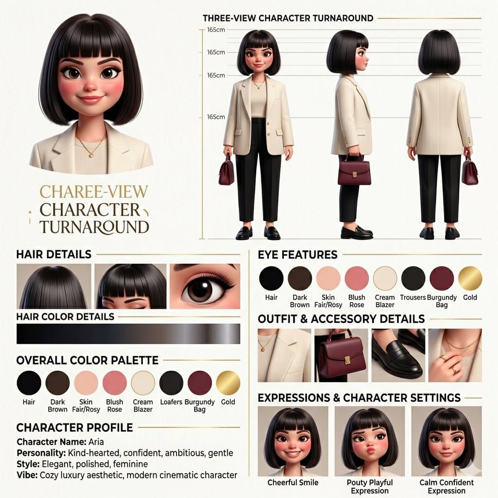3D Character Design Infographic — example 1