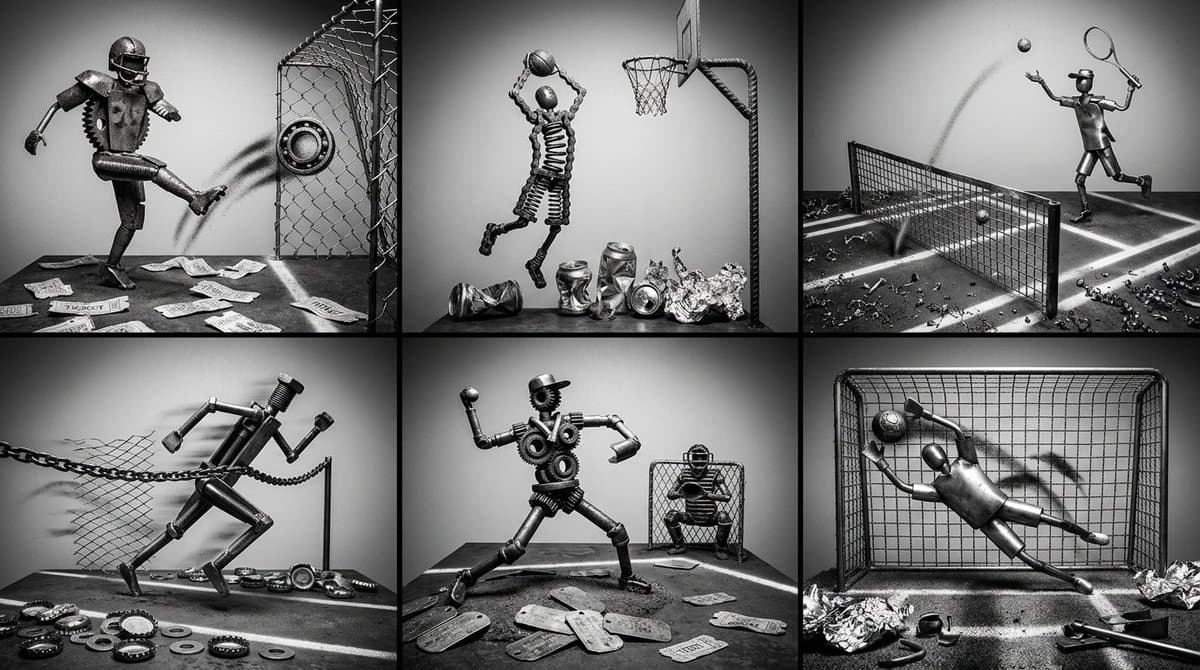 Scrap Metal Sports Dioramas